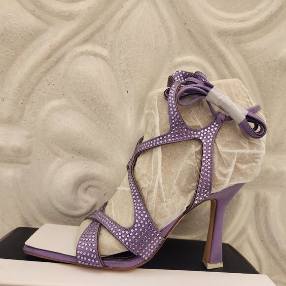 Nine West Alanah 2 Faux Suede Pumps in Light Purple Size 9.5, NIB, Strappy Style - Picture 3 of 10